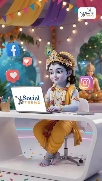 Social Trend Spot Instagram reel: Market your brand the Krishna way! 🪶💻 Wishing you all a joyful and…